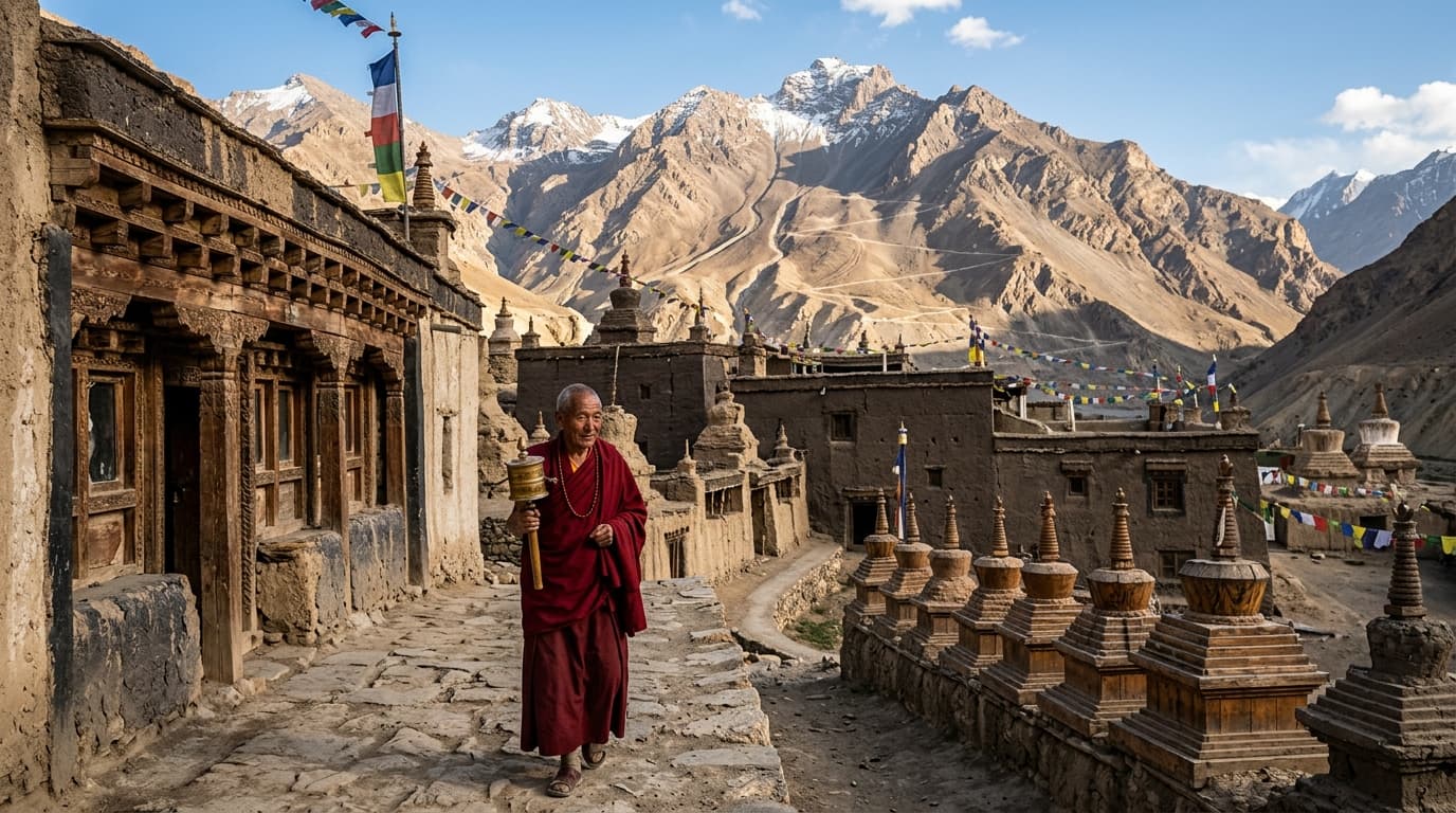 1,024-Yr Tabo Monastery (Ajanta of Himalayas)